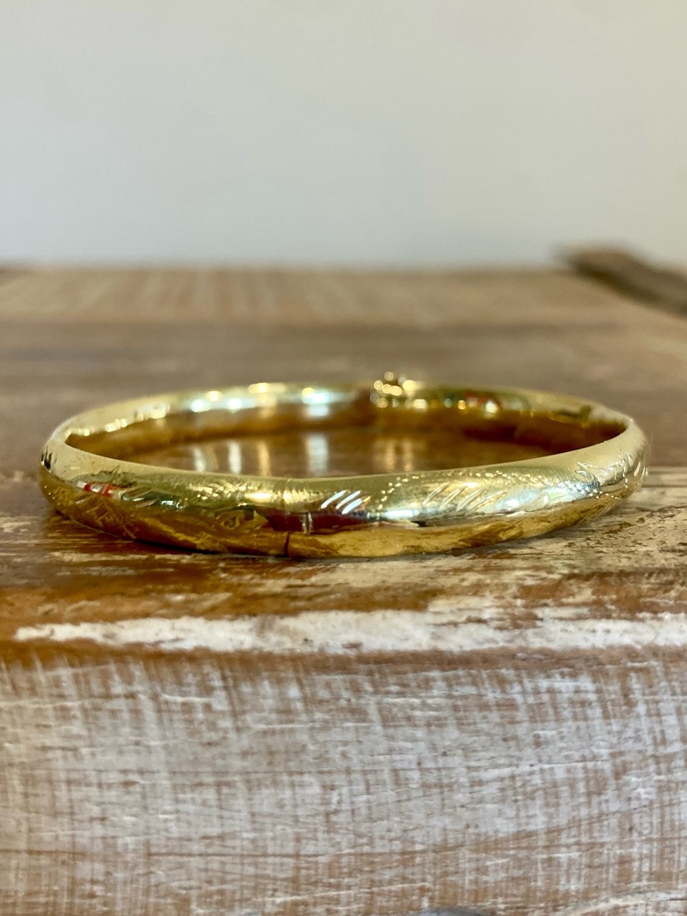 14k Gold Hinged Bangle Bracelet 7 Grams Scrap Broken Jewelry
